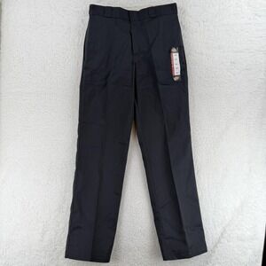 Dickies 874 Work Pants Mens 34x34 Black Original Fit Wrinkle Chino Workwear